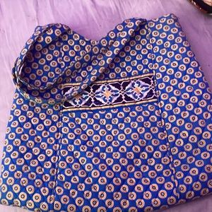Vera Bradley blue and yellow tote bag